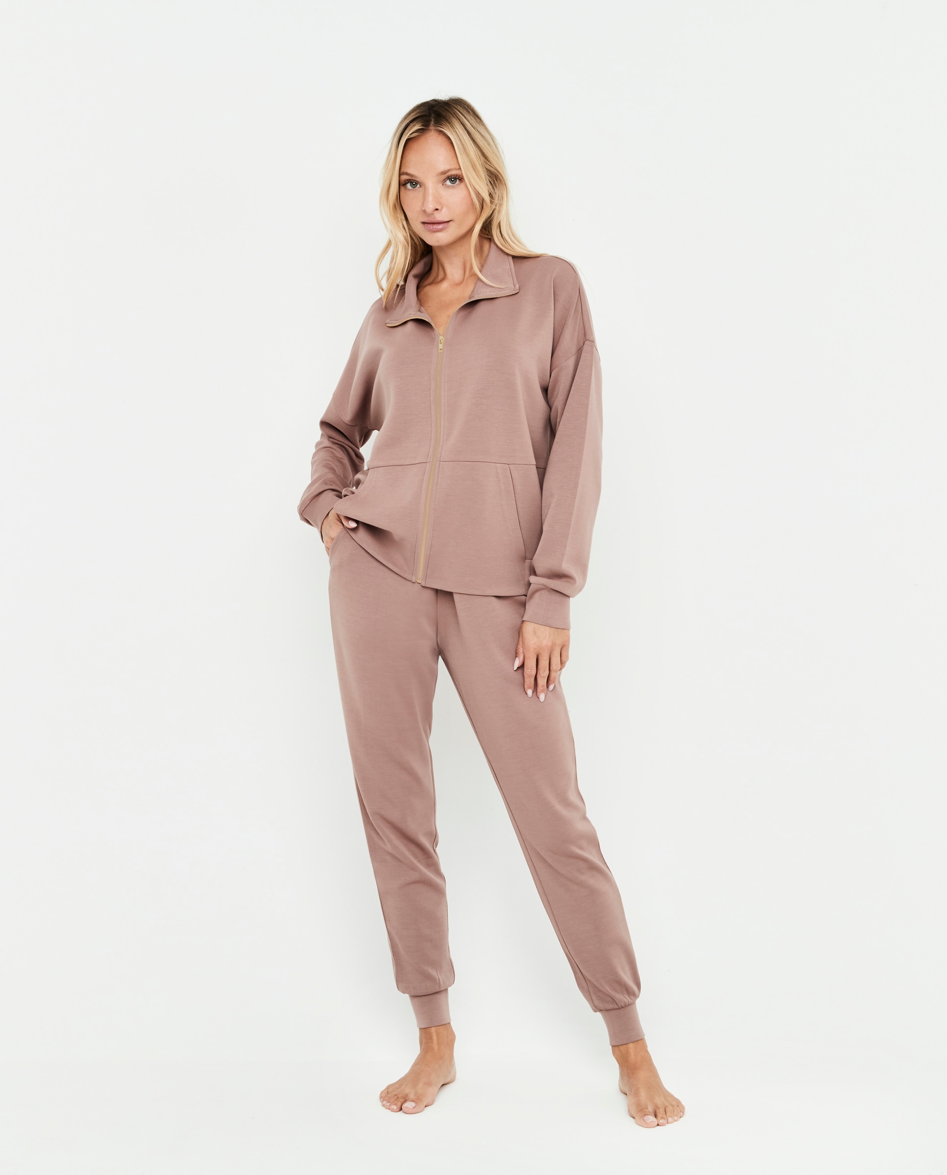 Conjunto de mujer, chaqueta y pantalón - Selmark - Rosa pastel Rosa pastel-1