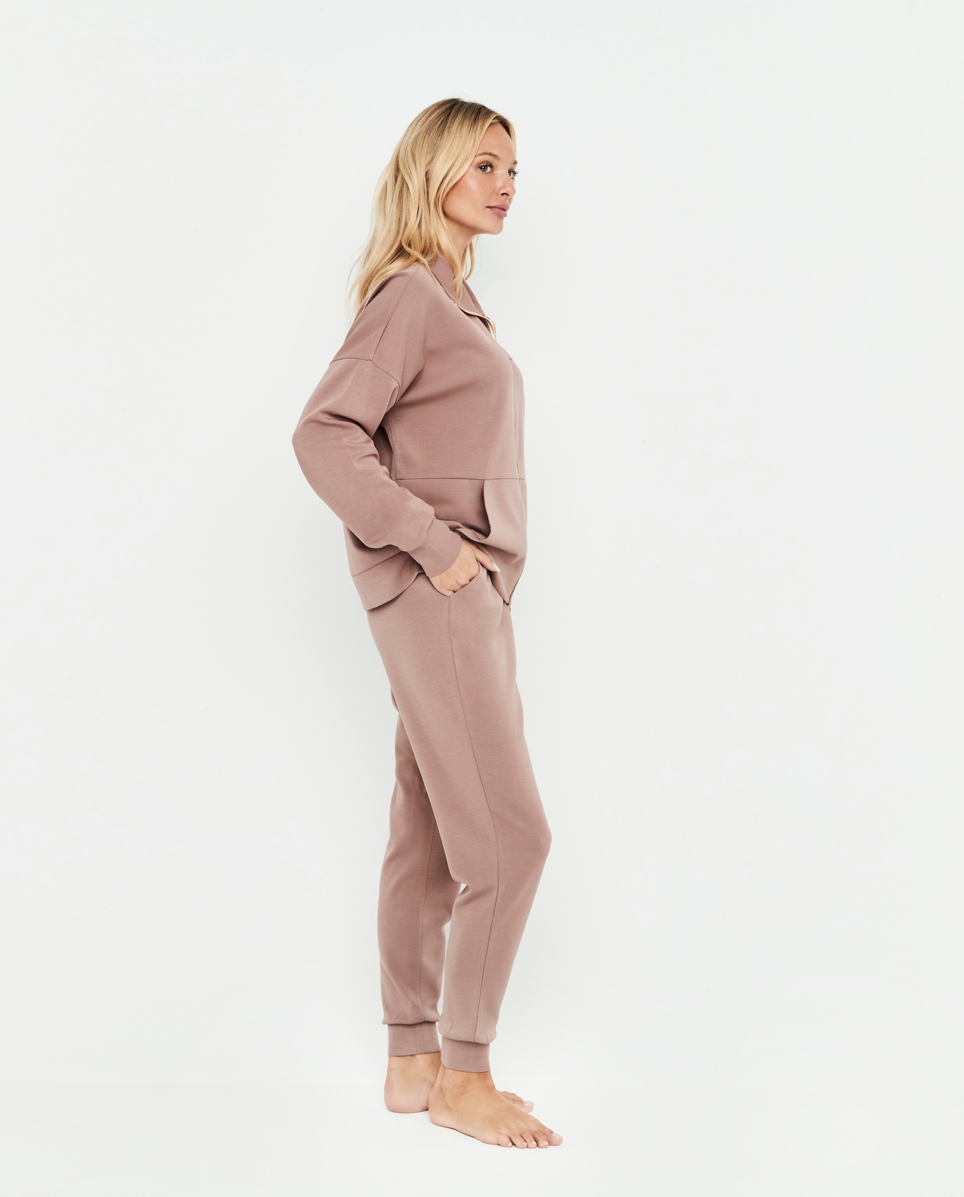 Conjunto de mujer, chaqueta y pantalón - Selmark - Rosa pastel Rosa pastel-3