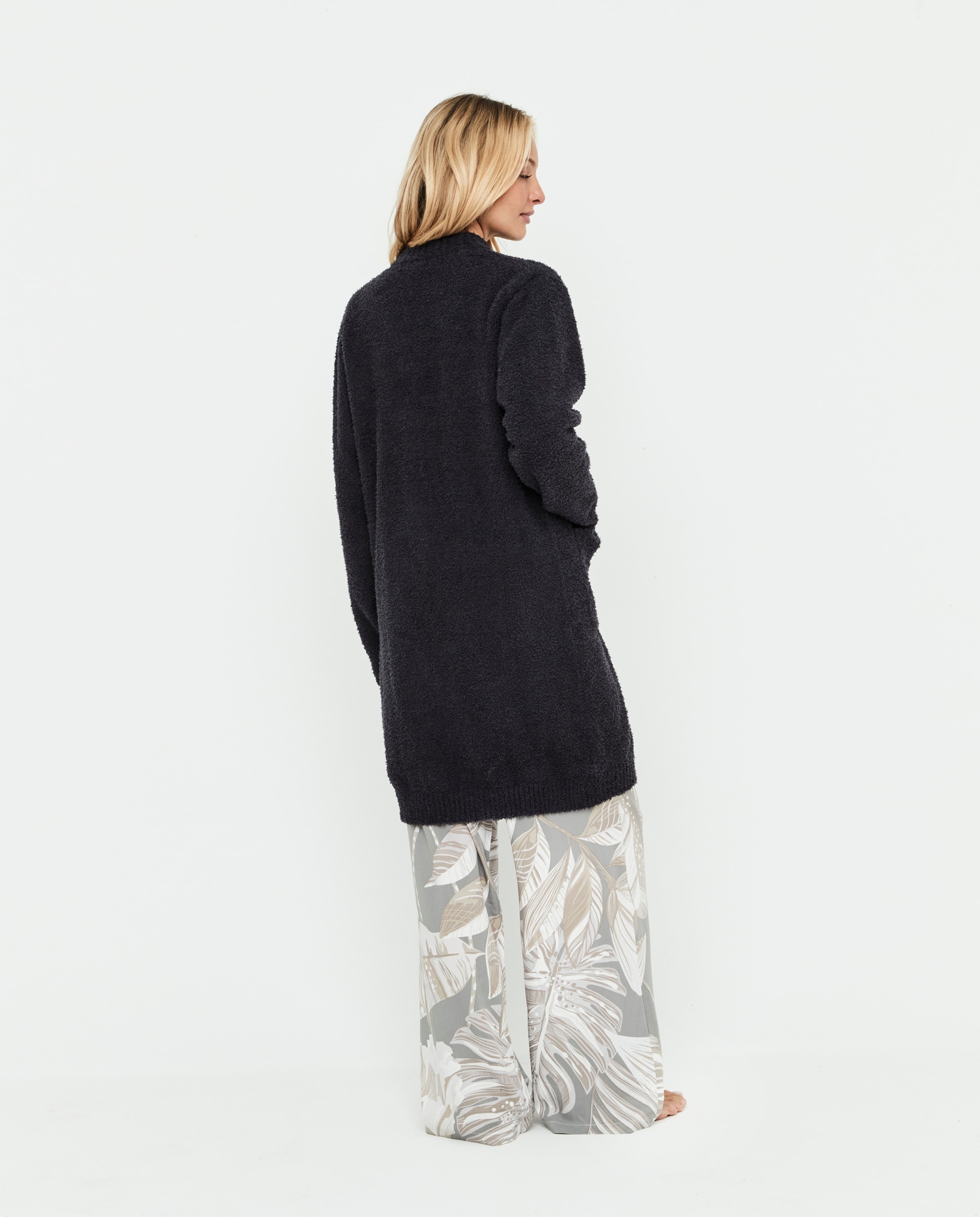 Chaqueta de mujer, larga con cremallera - Selmark - Gris oscuro Gris oscuro-2