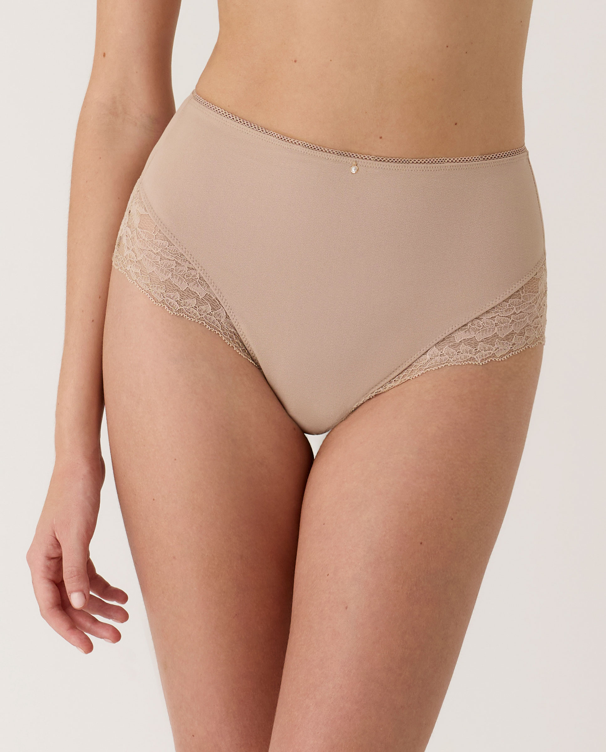 Braga moldeadora de mujer, con encaje y cintura muy alta - Selmark - Piel Piel-1
