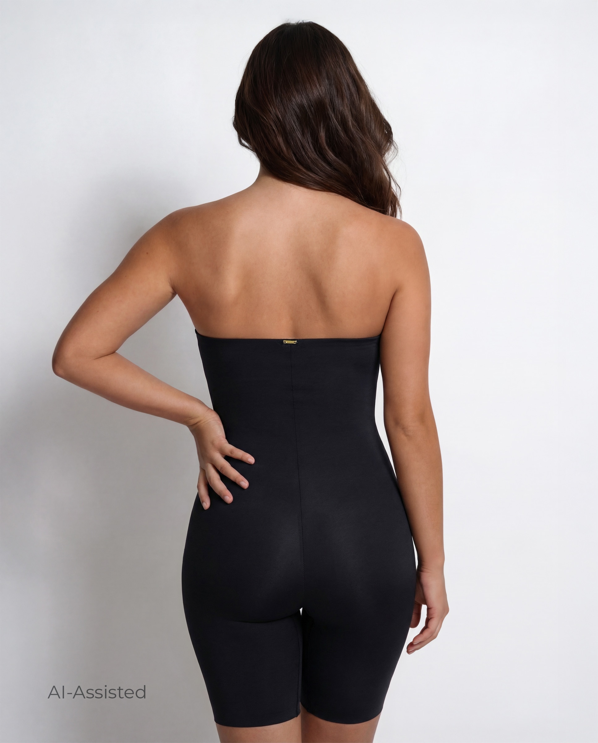 Bodys reductores de mujer strapless con pierna - Selmark - Negro Negro-2