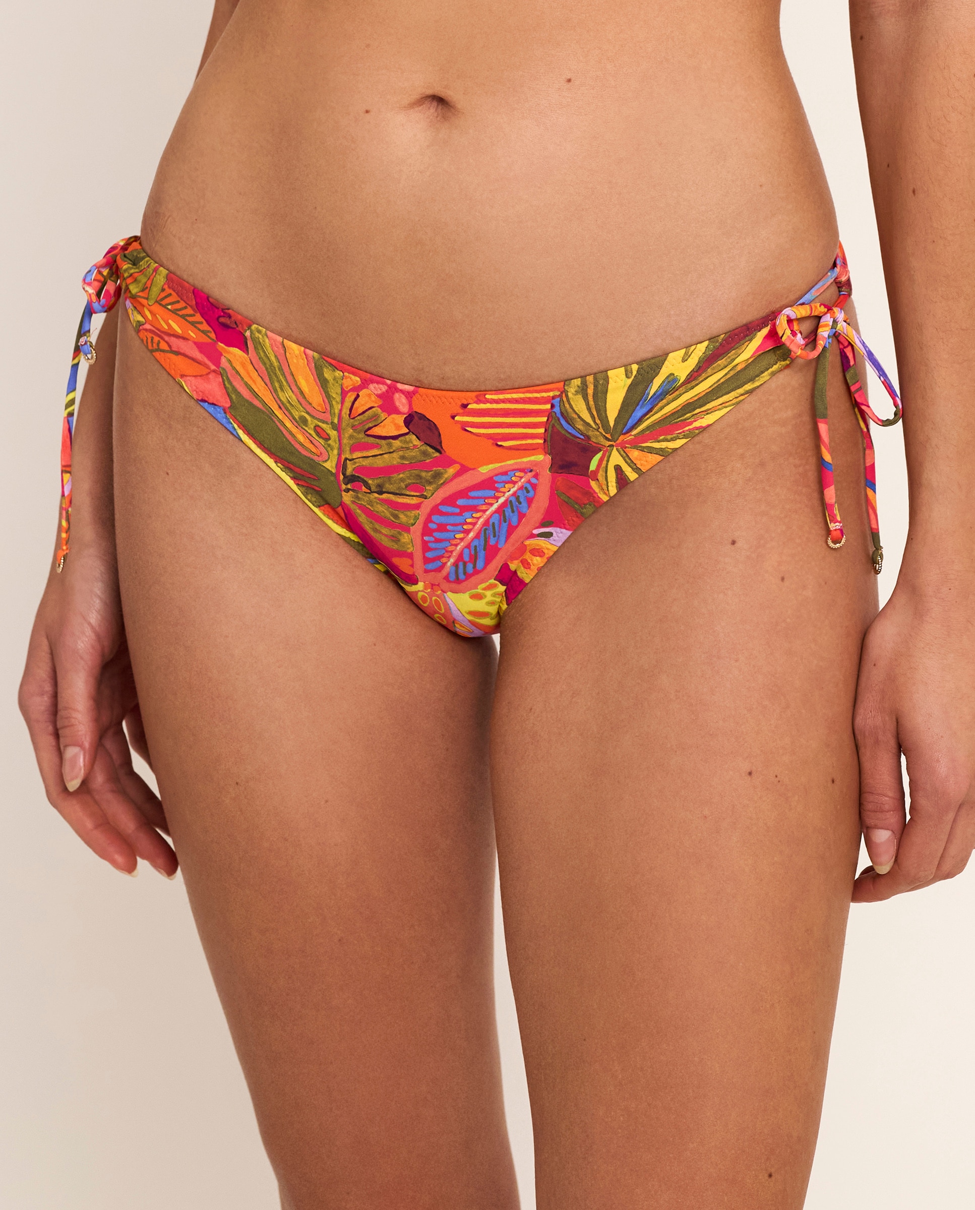Selmark - Braga de bikini de mujer, tiro bajo con lazos laterales, colección sunset.