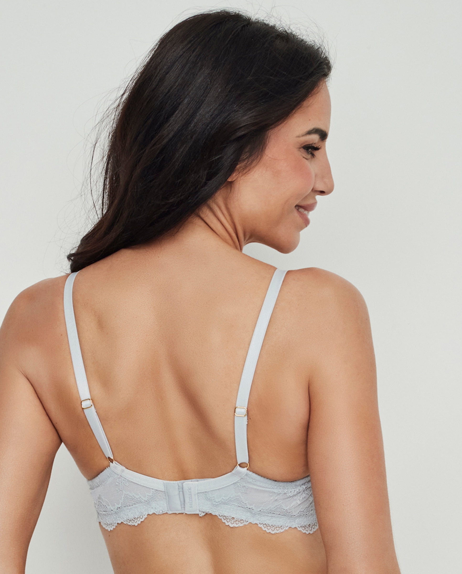 Sujetador de mujer, bralette, sin aro y sin foam - Selmark - Gris claro Gris claro-2