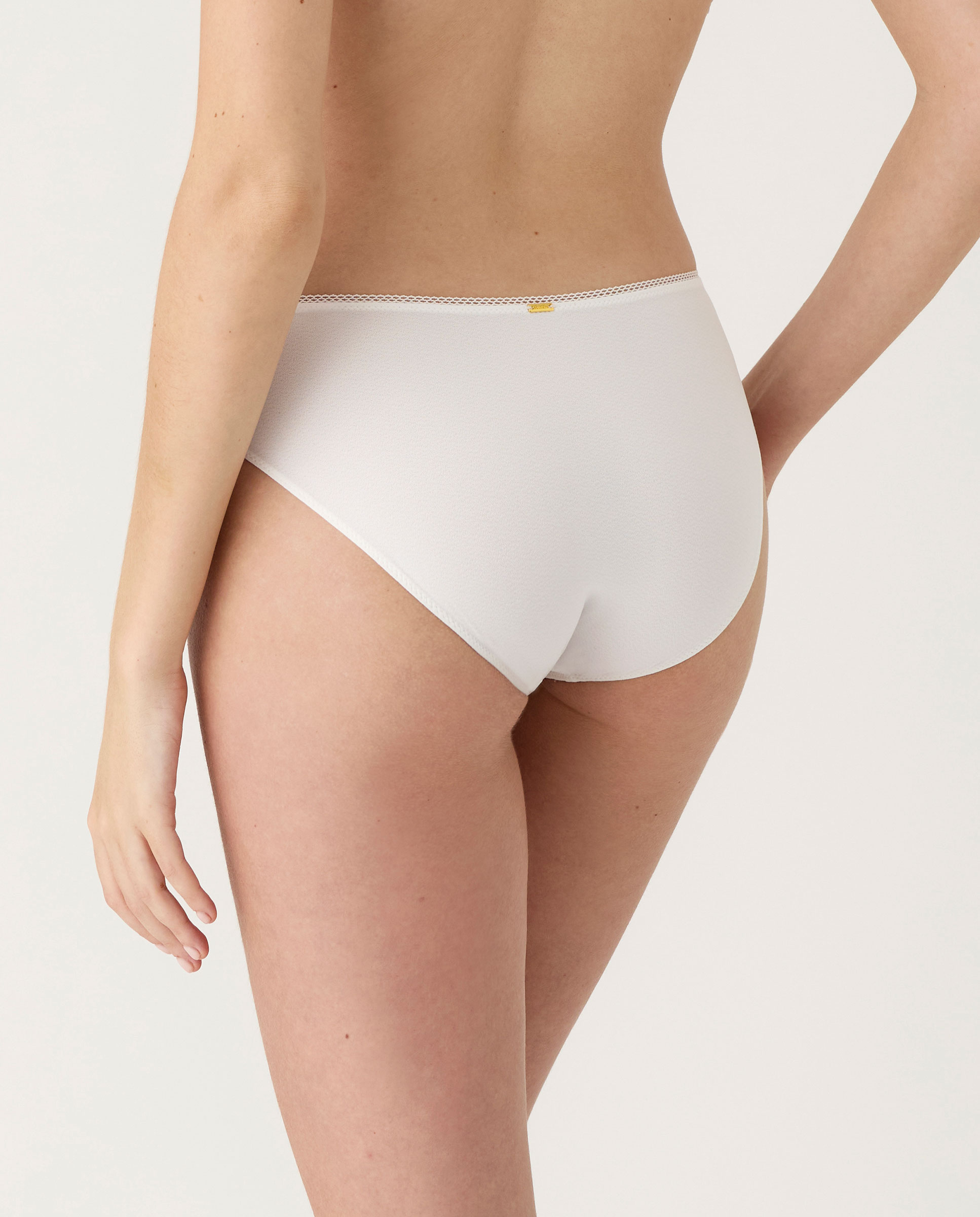 Braga bikini clásica de mujer, con encaje en delantero - Selmark - Marfil Marfil-2