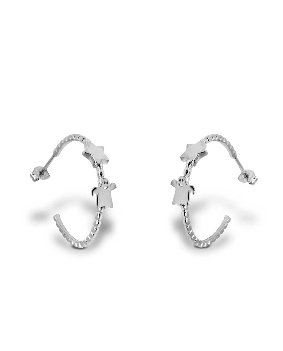Imagen 1 de Pendientes clarity ghost de plata de primera ley lisos Plateado