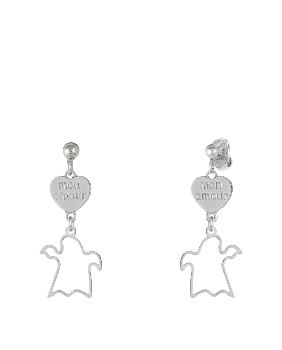 Imagen 2 de Pendientes clarity ghost bellissimo de plata de primera ley lisos - Plateado Plateado