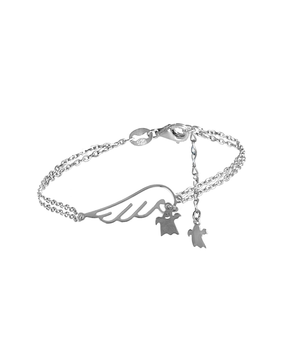 Imagen 1 de Pulsera de cadena clarity ghost bellissimo de plata de primera ley liso Plateado