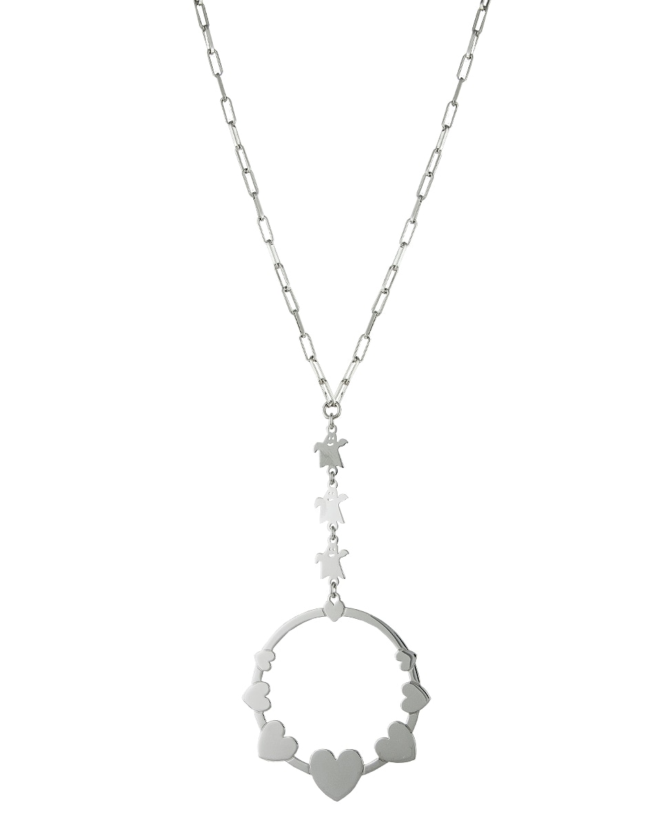 Imagen 1 de Cadena con colgante clarity ghost bellissimo de plata de primera ley liso Plateado
