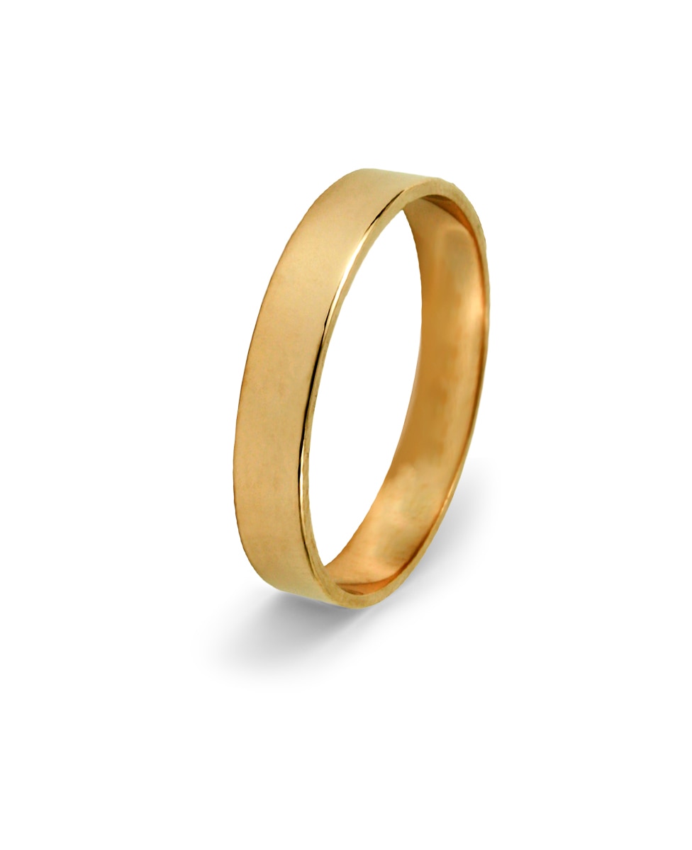 Imagen 2 de Alianza plana 2mm en oro - Clarity Ghost - Amarillo Amarillo