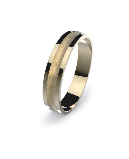 Imagen 0 de Alianza Amor oro amarillo doble acabado 4mm