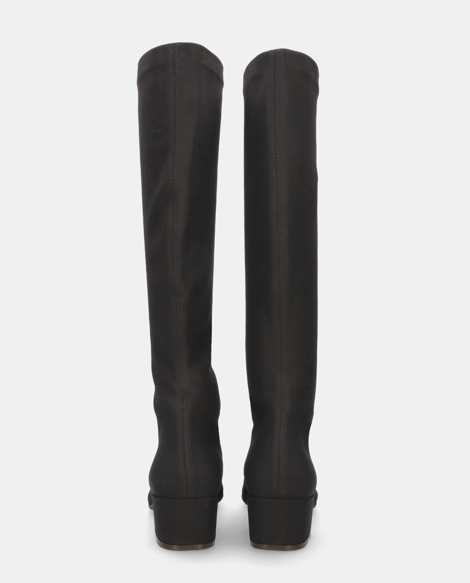 Botas básicas Milan de mujer en tela elástica resistente al agua - Mascaró - Negro Negro-2