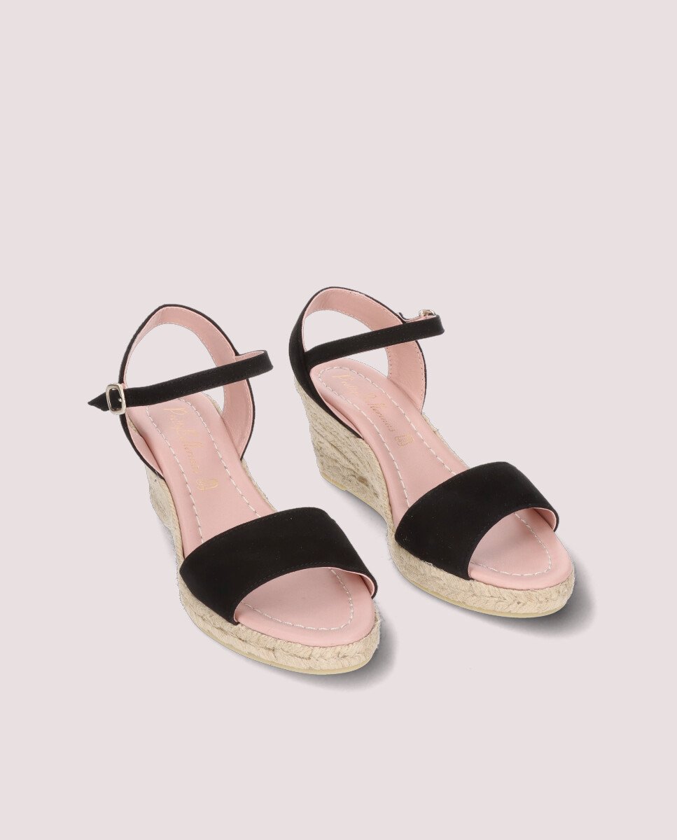 Alpargatas deborah de mujer en ante suave - Mascaró - Negro Negro-3