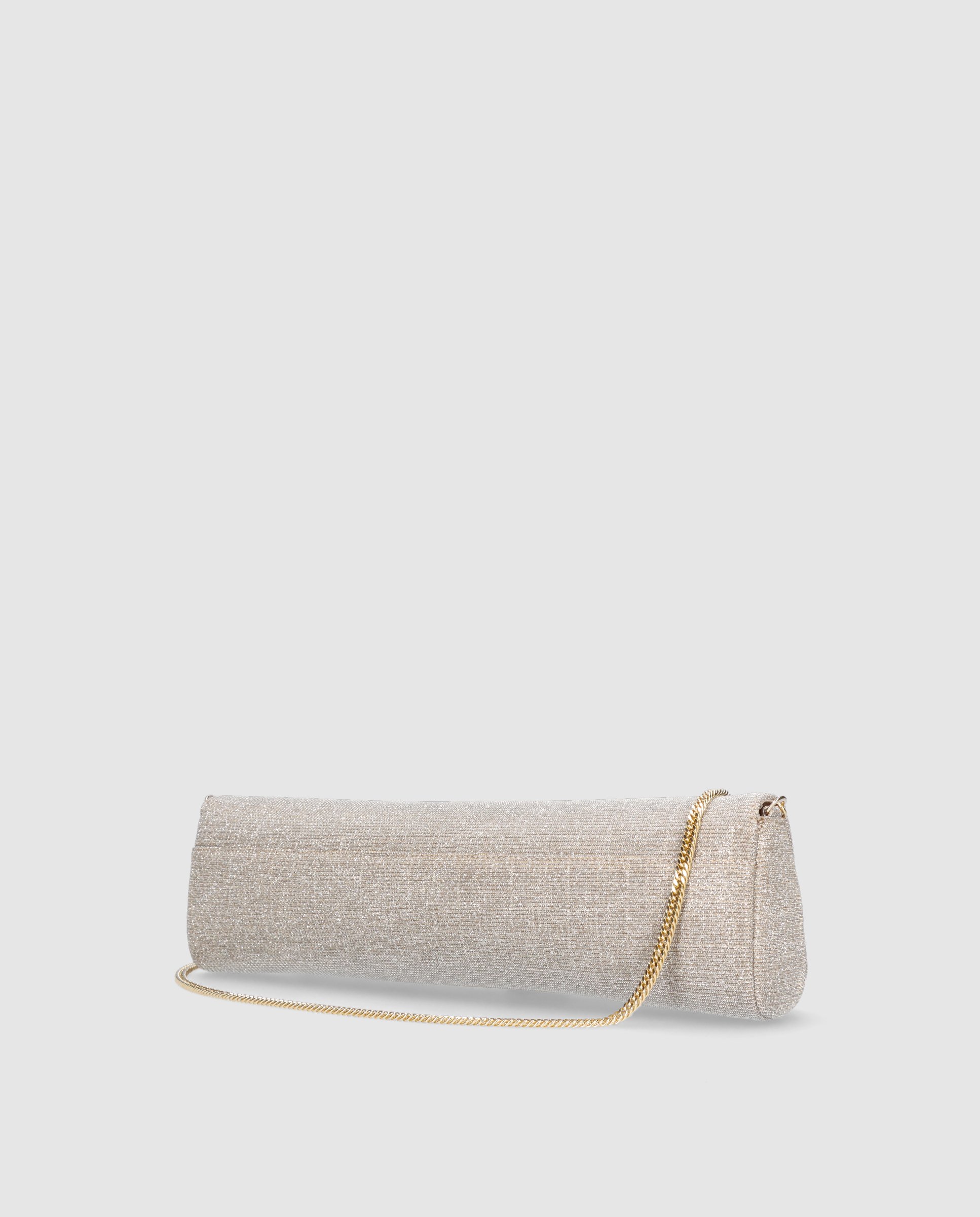 Bolso de mano de mujer en tela brillante - Mascaró - Plata Plata-3