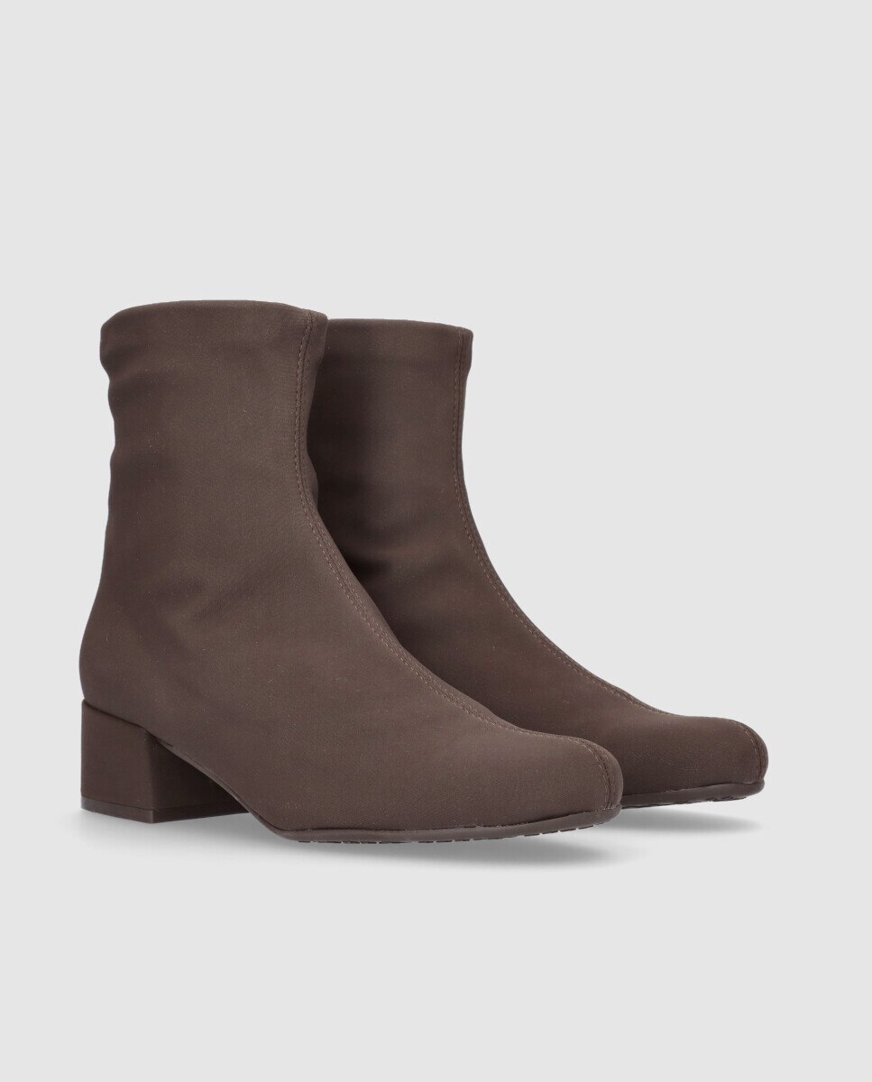 Botines básicos Milan de mujer en tela elástica resistente al agua - Mascaró - Marrón oscuro Marrón oscuro-3
