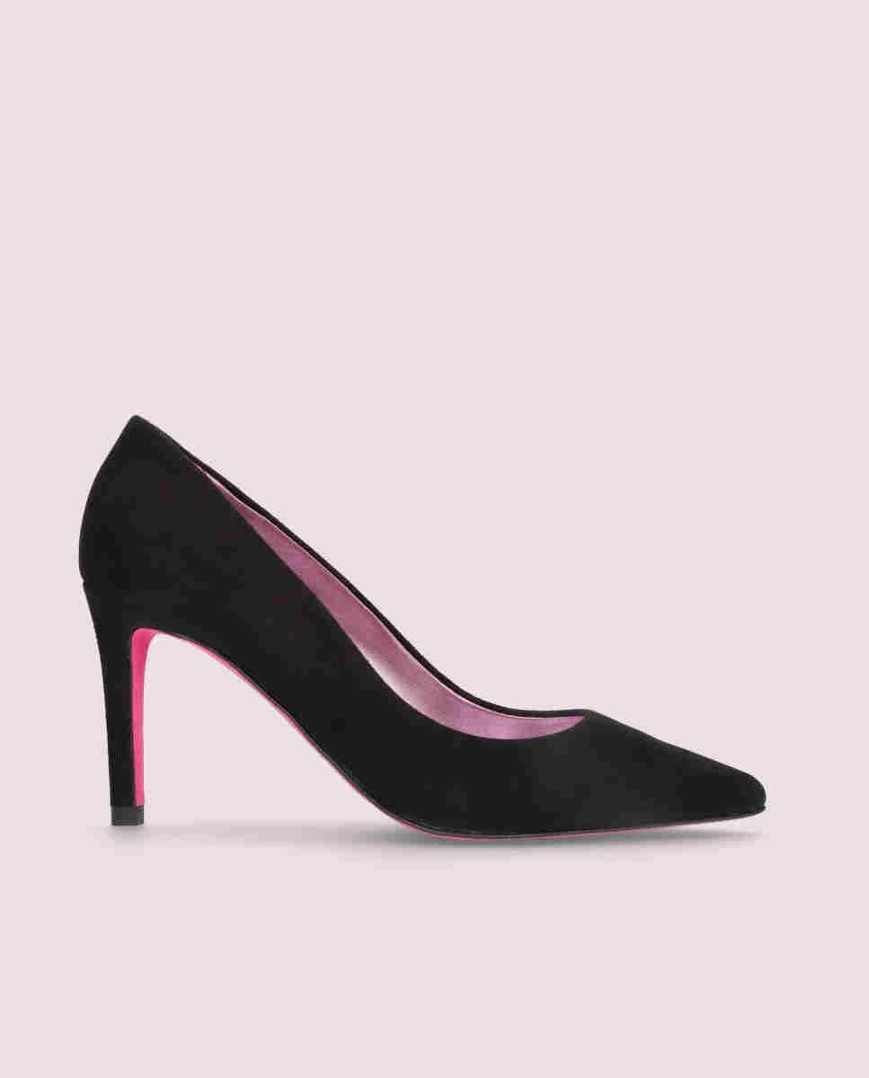 Zapatos de salón renata de mujer en ante suave - Mascaró - Negro Negro-1