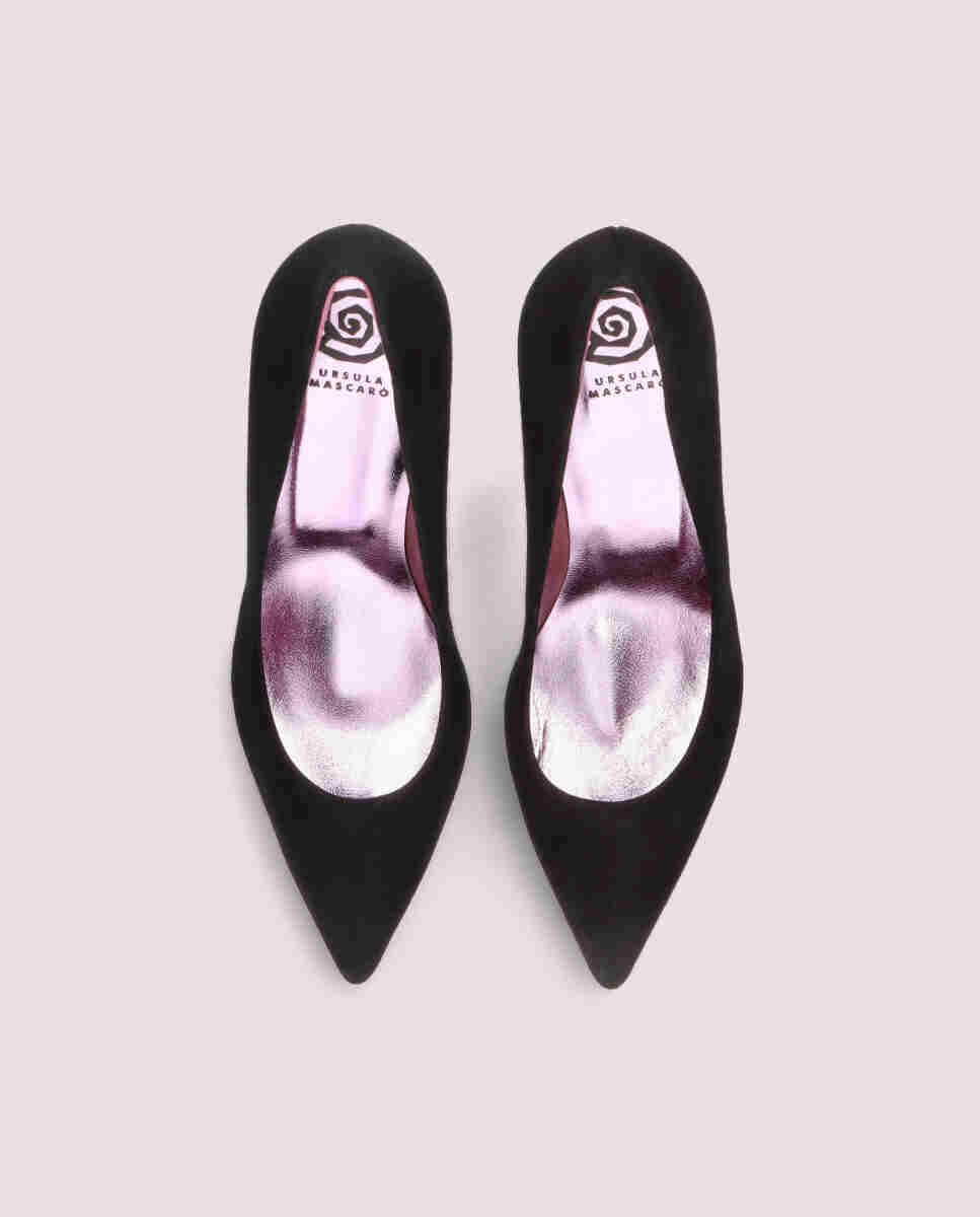 Zapatos de salón renata de mujer en ante suave - Mascaró - Negro Negro-2