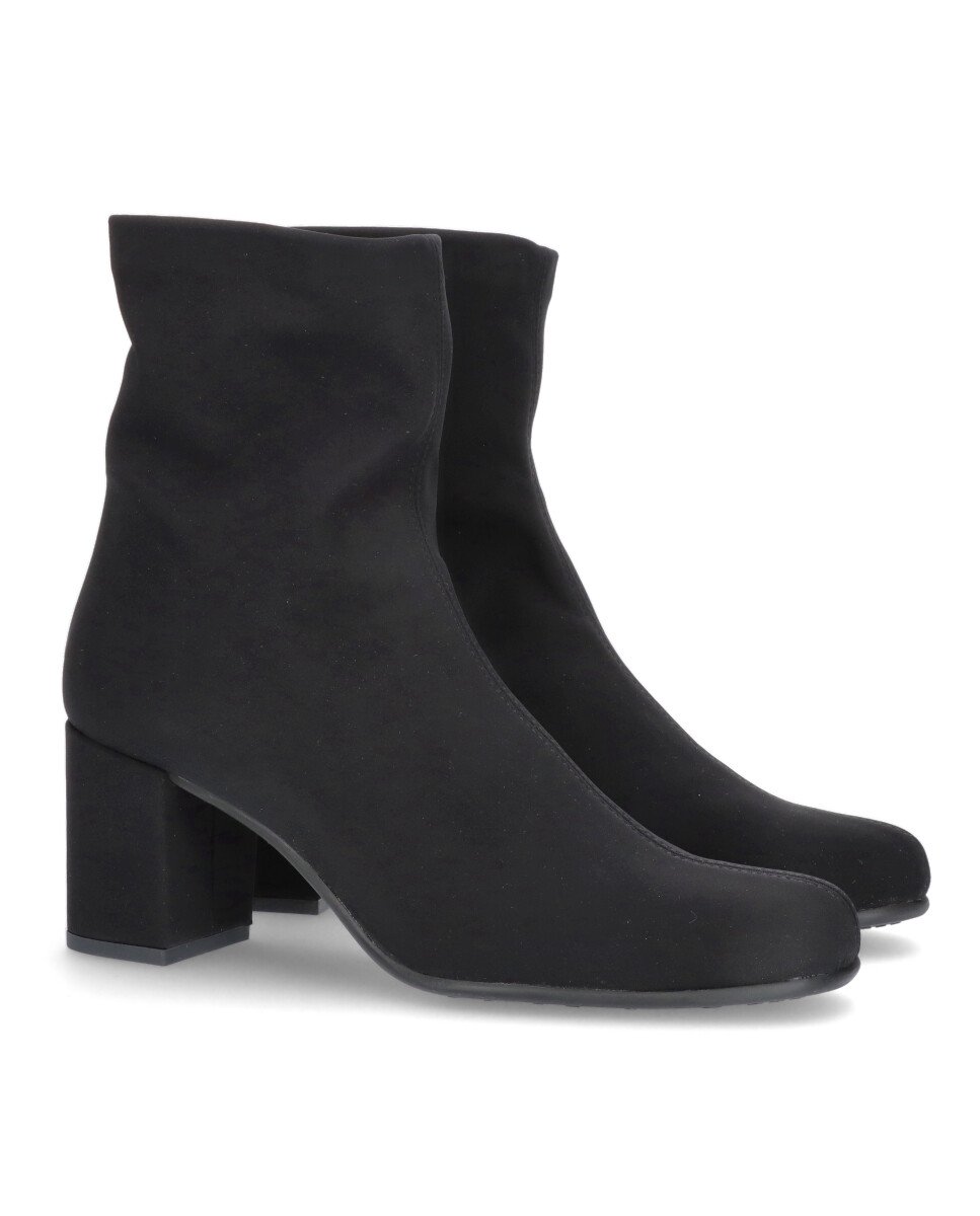 Botines básicos bologna de mujer en tela elástica resistente al agua - Mascaró - Negro Negro-3