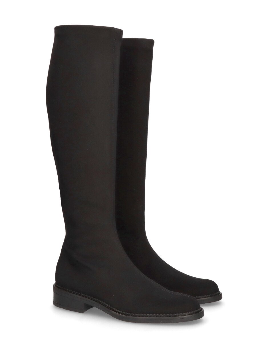 Botas básicas napoli de mujer en tela elástica resistente al agua - Mascaró - Negro Negro-3