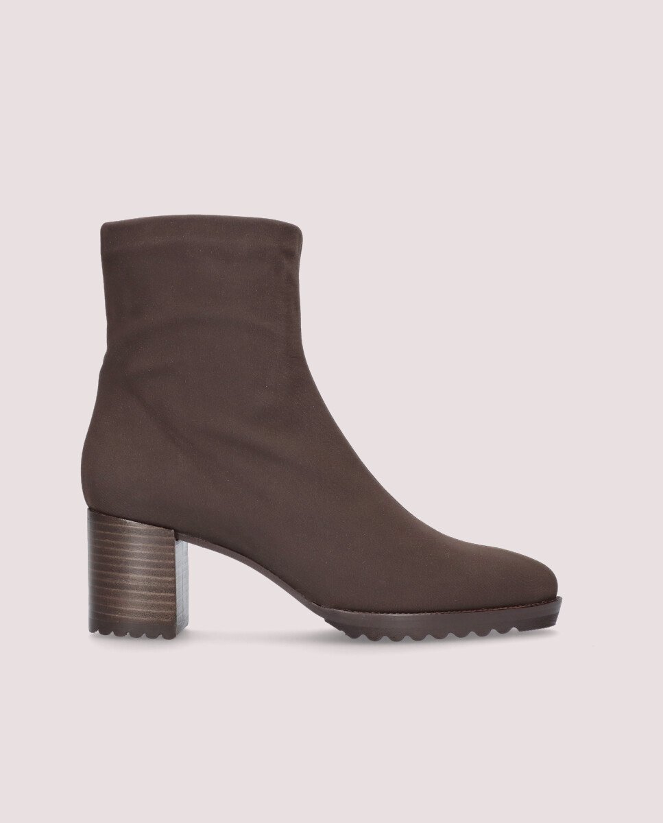 Botines básicos cindy de mujer en tela elástica resistente al agua - Mascaró - Marrón Marrón-1