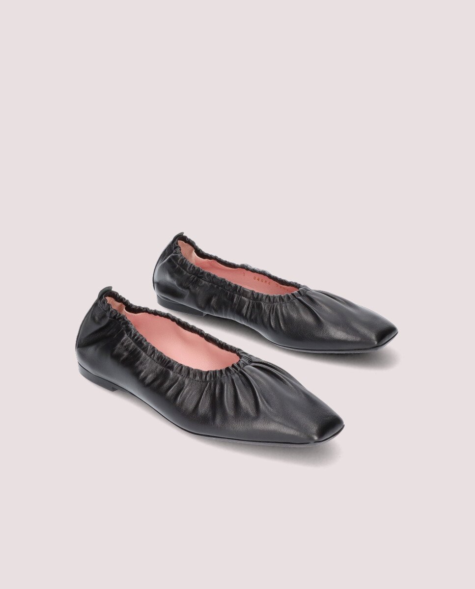 Bailarinas camille de mujer en napa con falla elástica - Pretty Ballerinas - Negro Negro-3