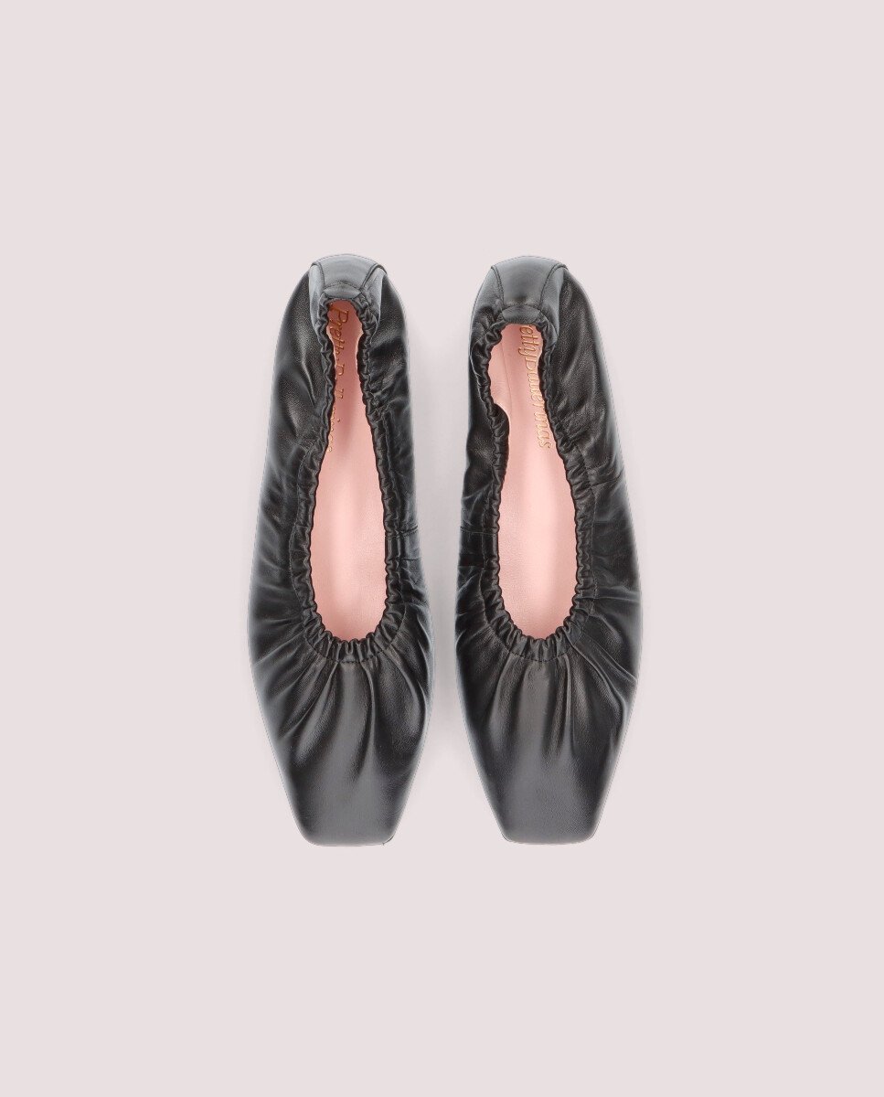 Bailarinas camille de mujer en napa con falla elástica - Pretty Ballerinas - Negro Negro-2