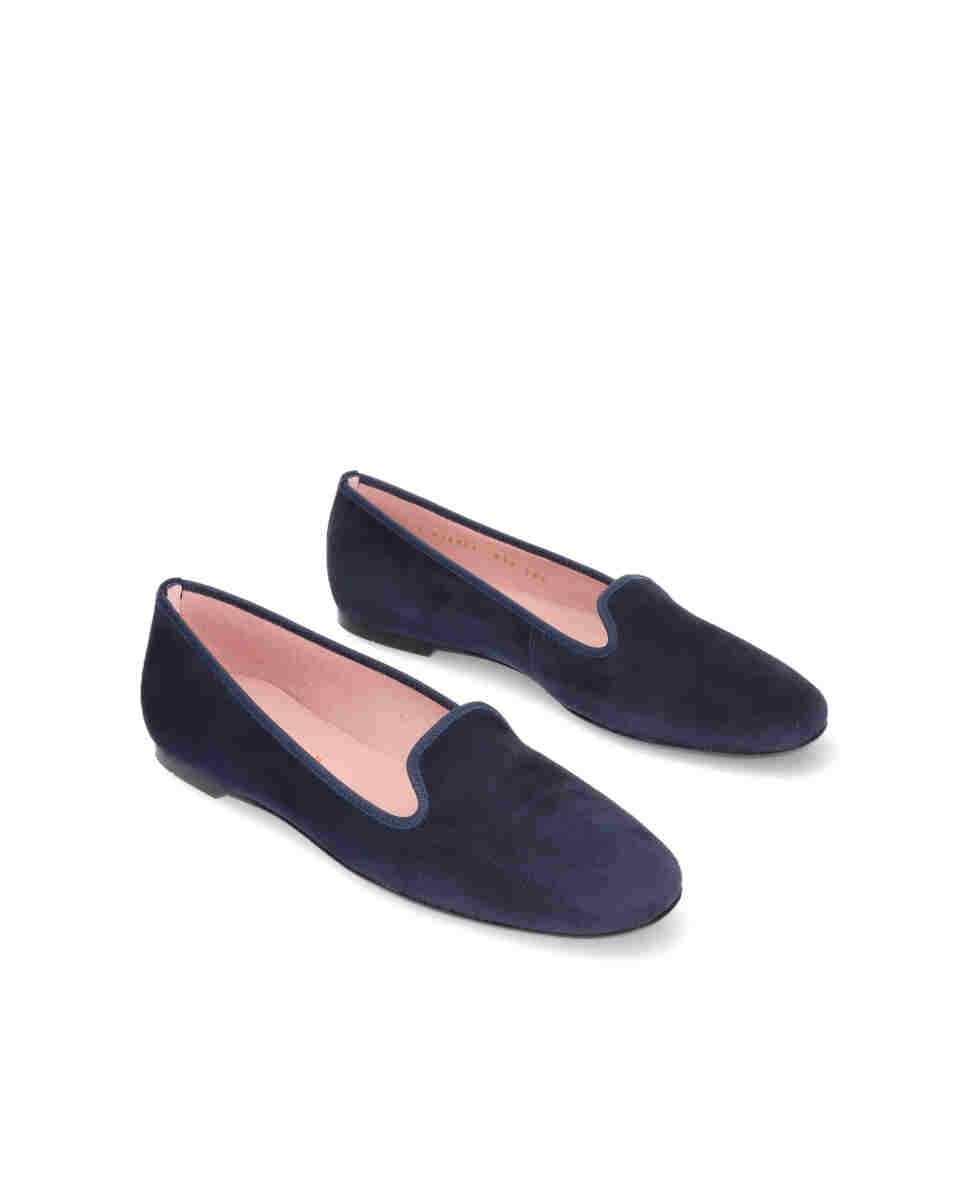 Zueco plano de mujer en ante suave - Pretty Ballerinas - Azul Azul-3