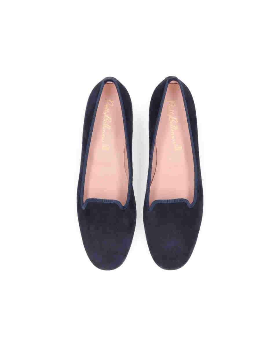 Zueco plano de mujer en ante suave - Pretty Ballerinas - Azul Azul-2