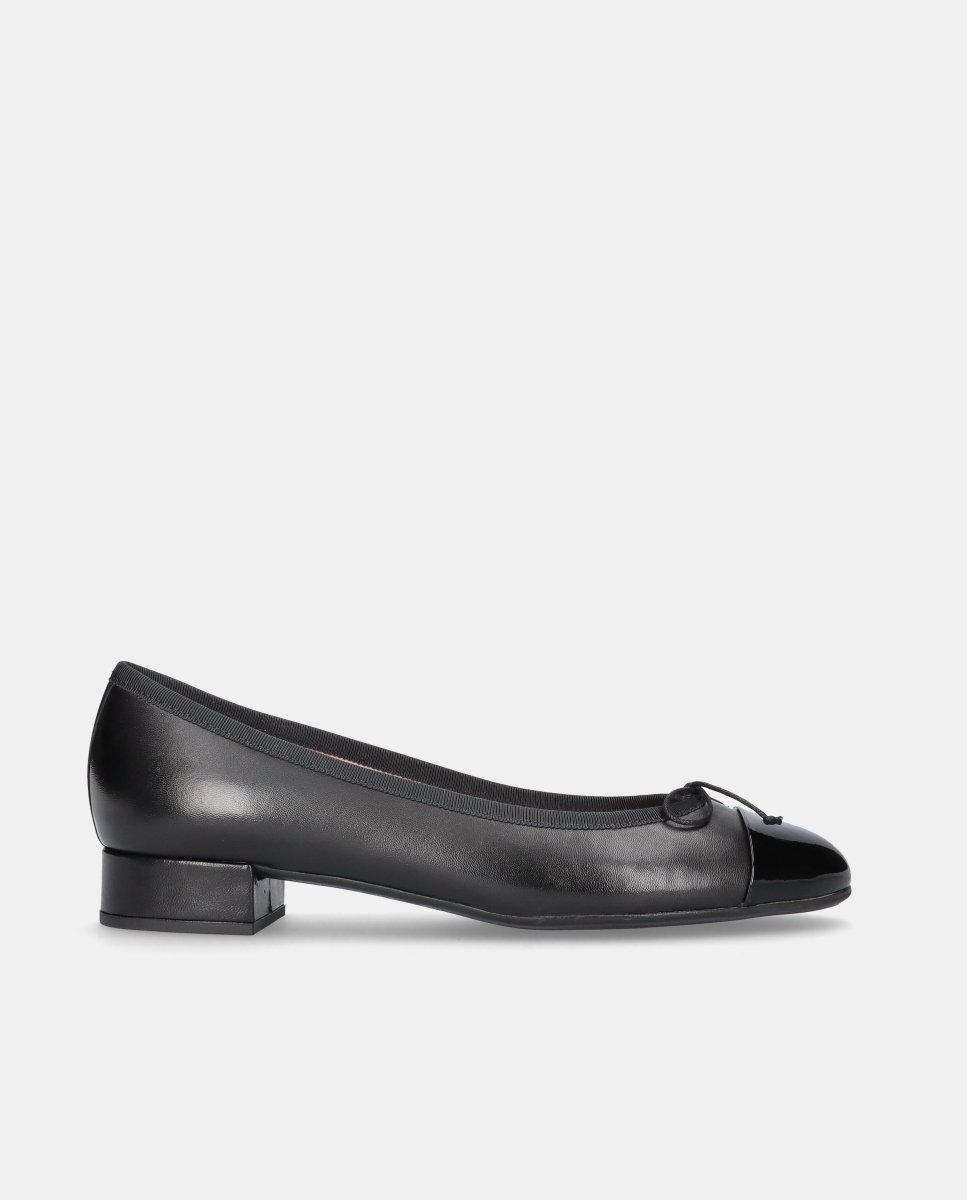 Bailarinas gretschen de mujer en napa y charol - Pretty Ballerinas - Negro Negro-1
