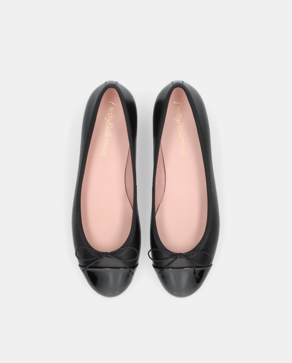Bailarinas gretschen de mujer en napa y charol - Pretty Ballerinas - Negro Negro-2