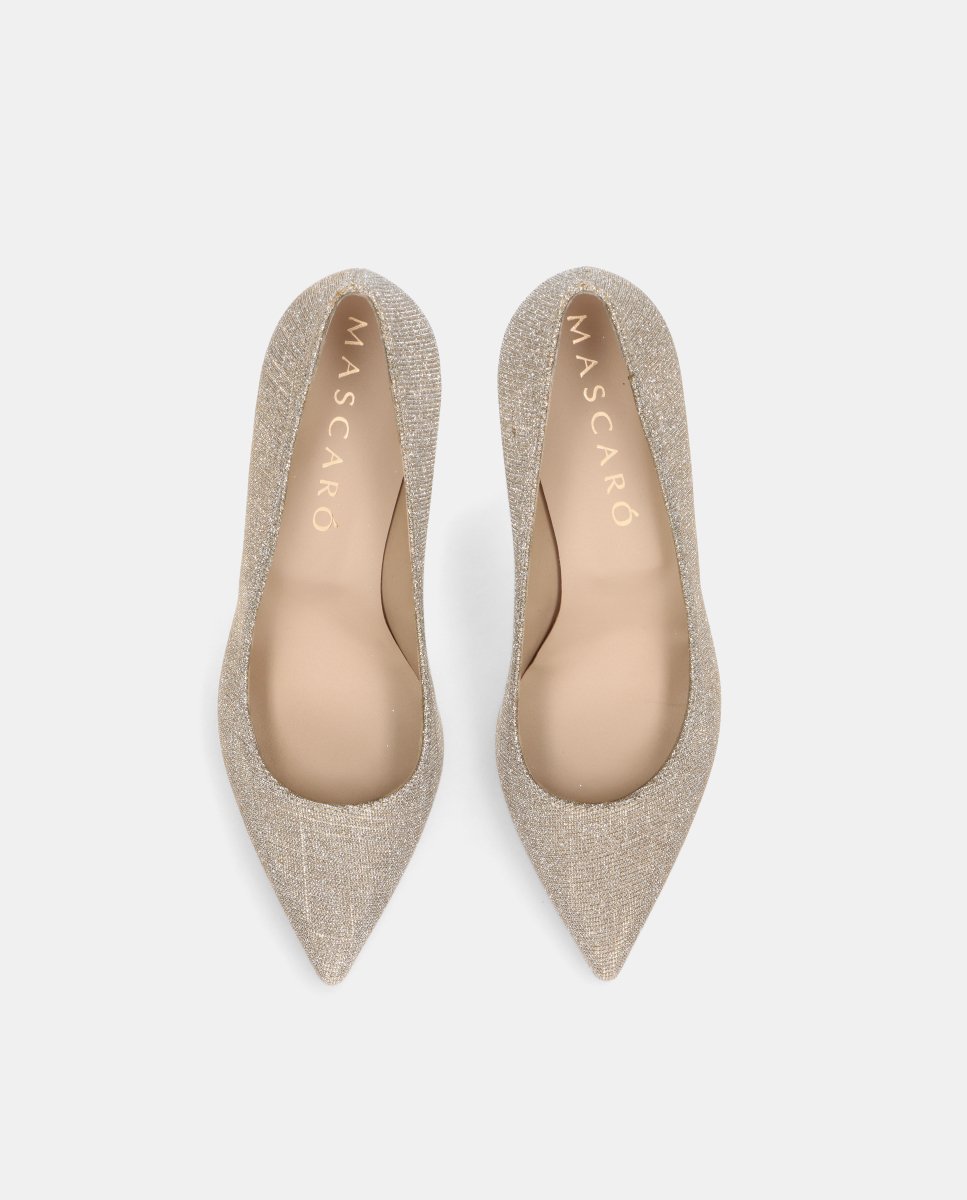 Zapatos de salón phoebe de mujer en tela brillante - Mascaró - Plateado Plateado-2