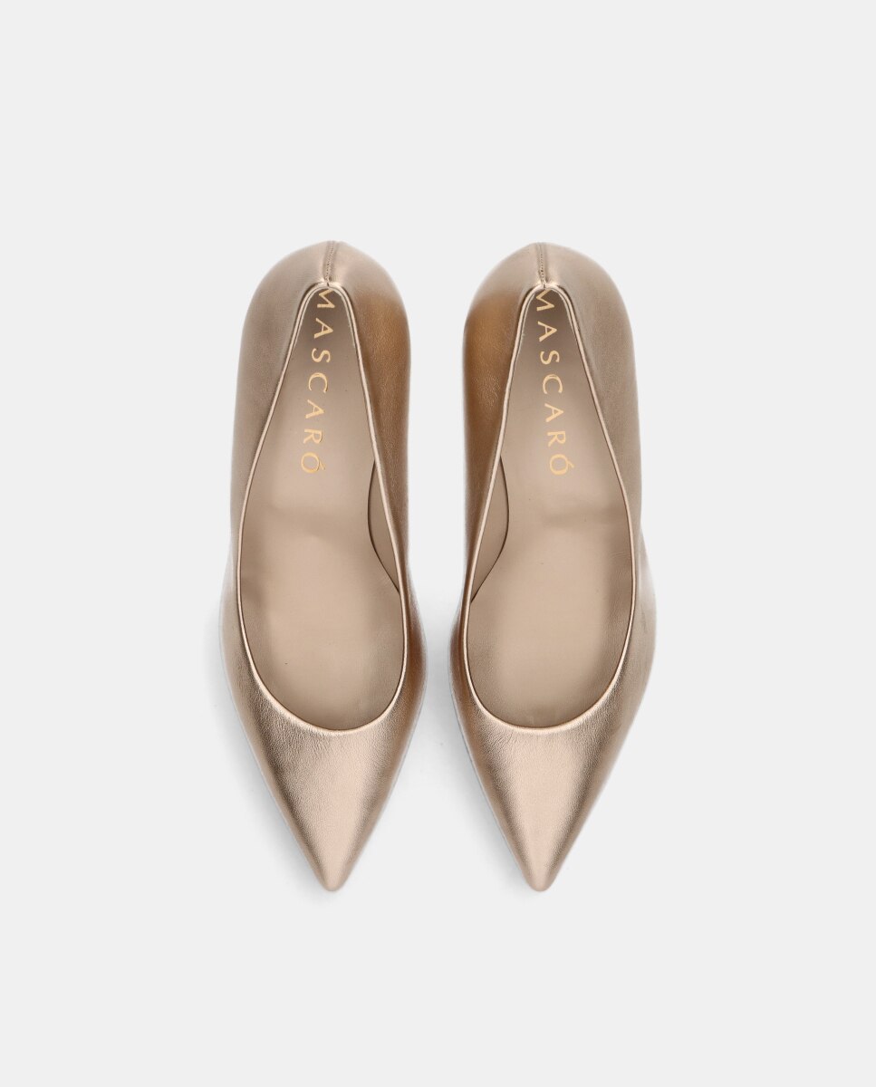 Zapatos de salón Renata de mujer en napa metalizada - Mascaró - Oro Oro-2