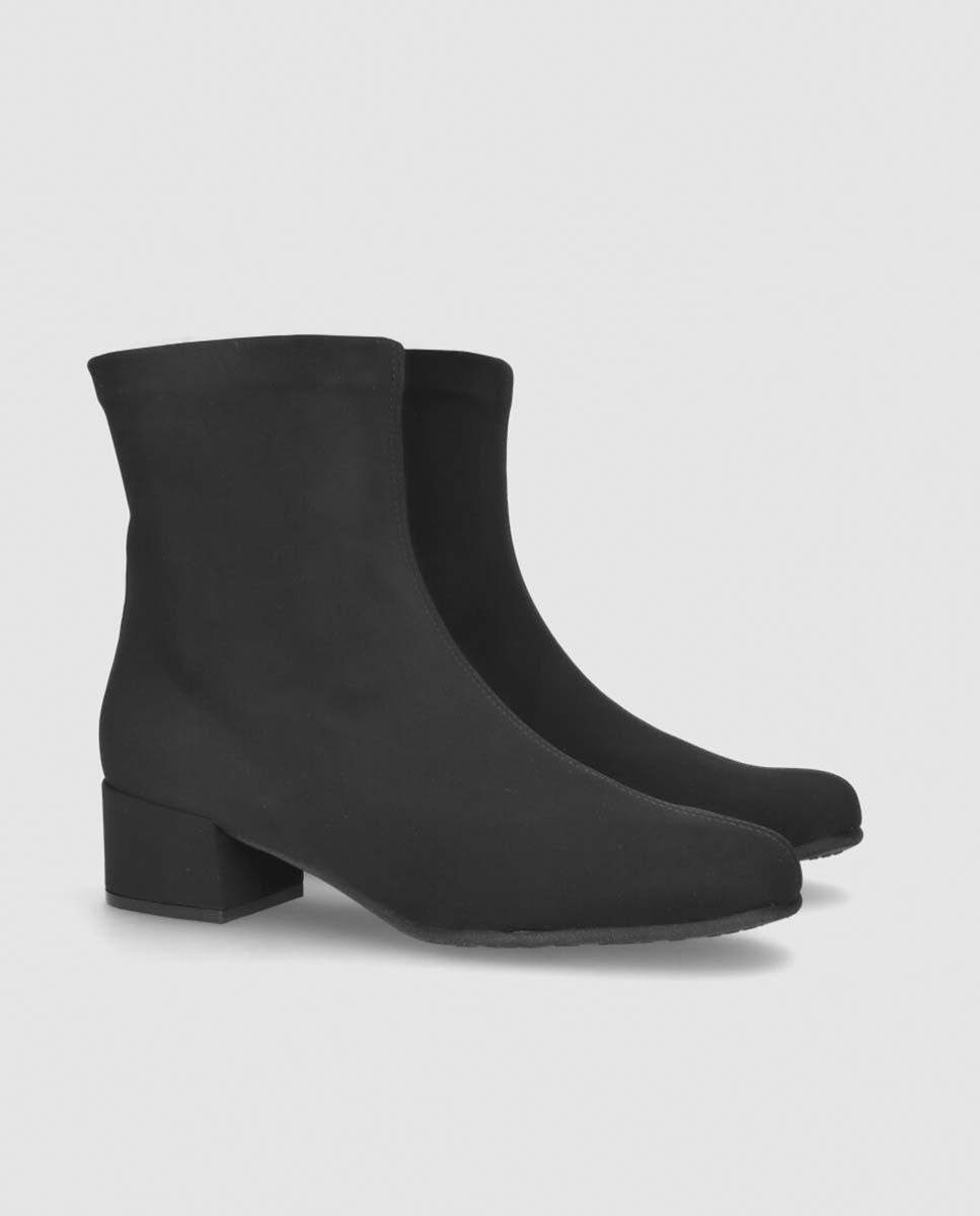 Botines básicos Milan de mujer en tela elástica resistente al agua - Mascaró - Negro Negro-3