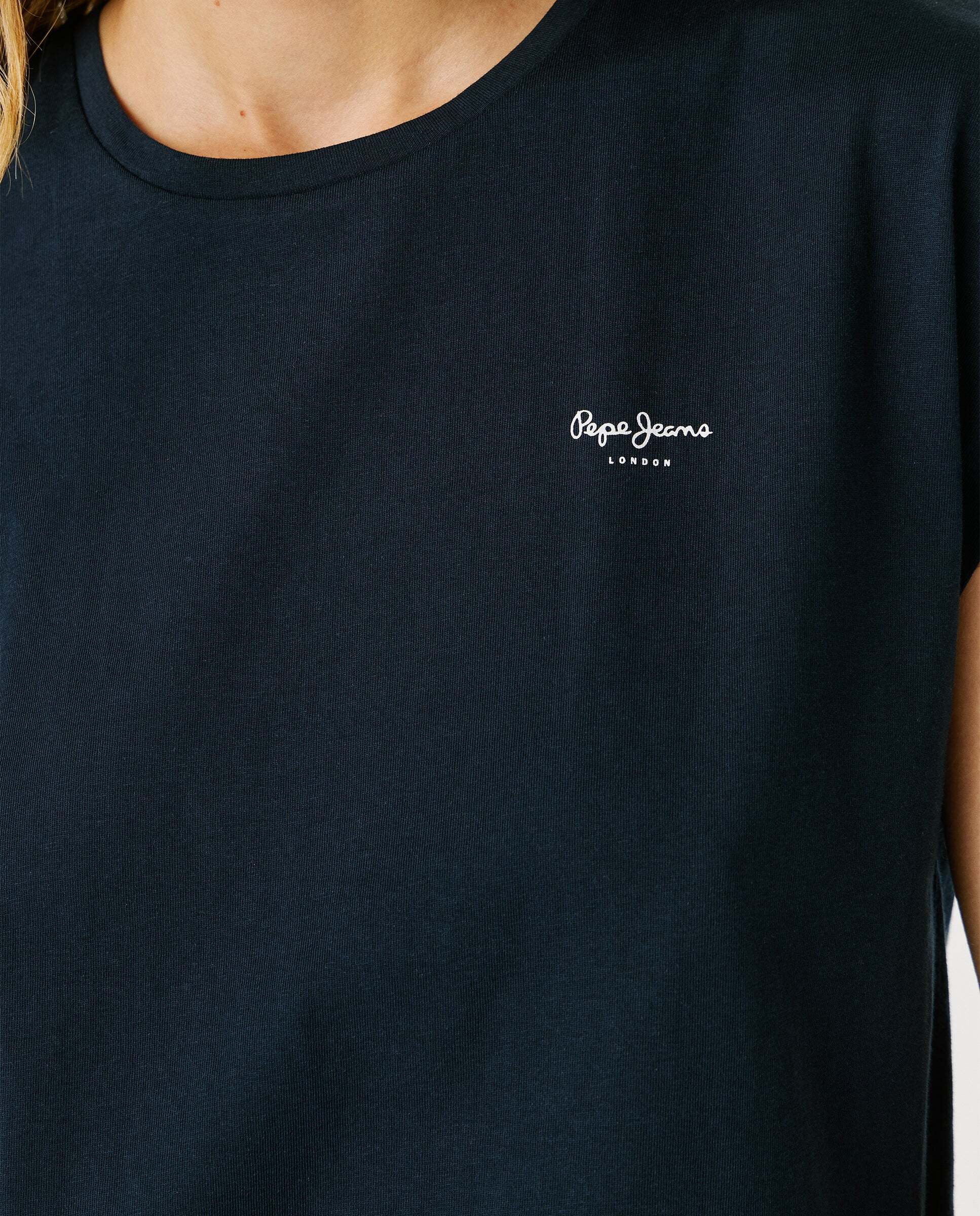 Camiseta de mujer logo estampado fit slim - Pepe Jeans - Azul Azul-5