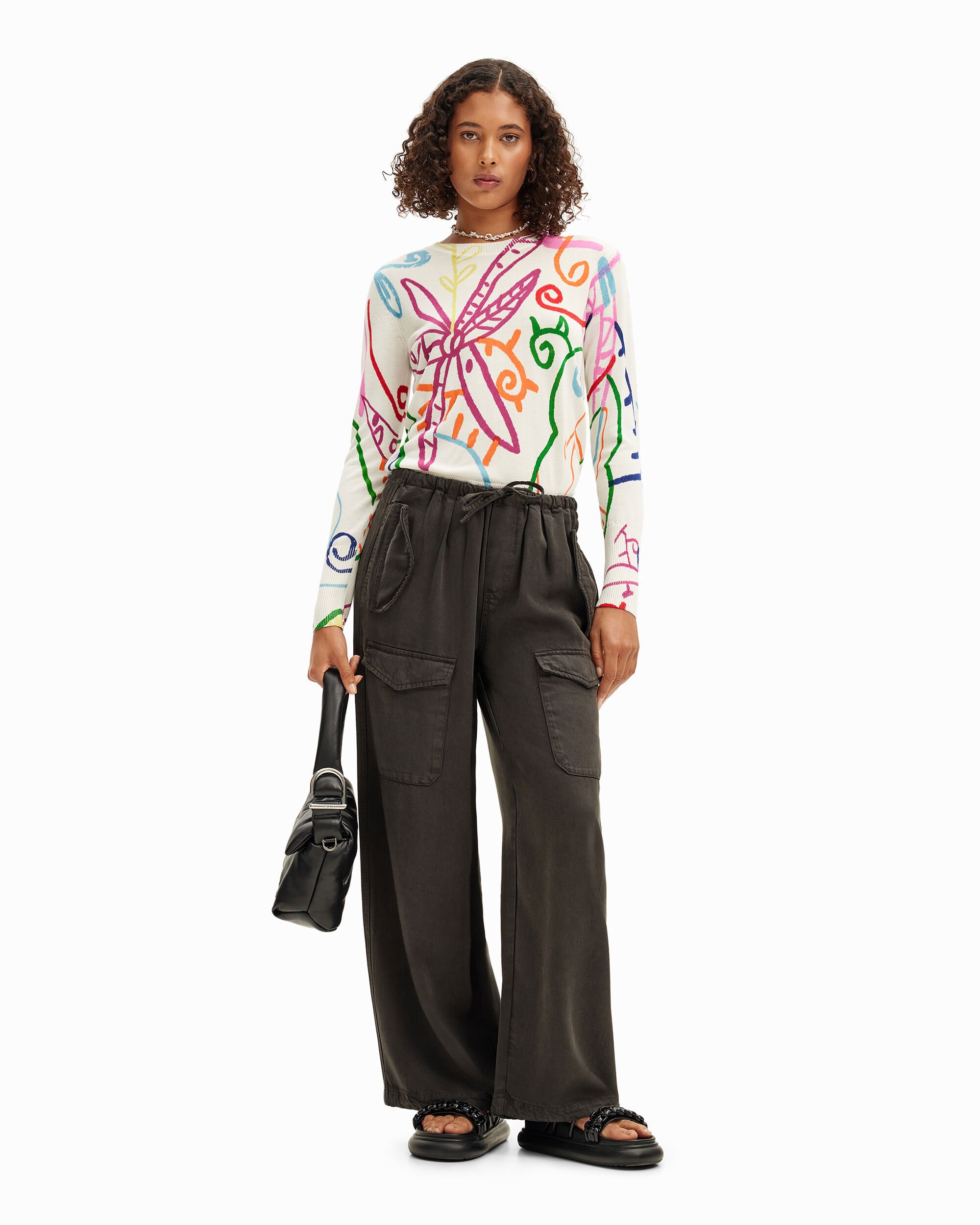 Jersey de mujer fino de dibujos - Desigual - Multicolor Multicolor-2