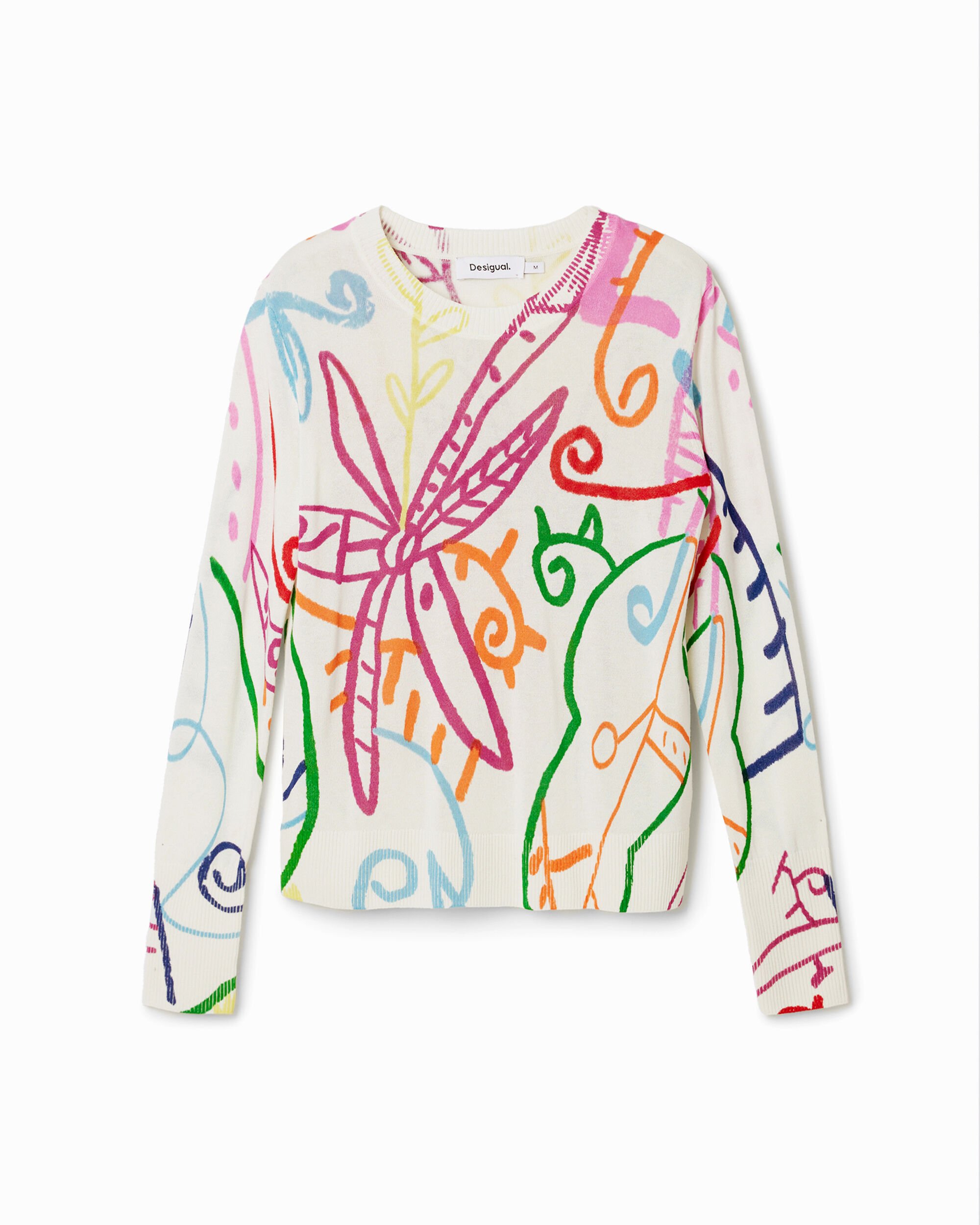 Jersey de mujer fino de dibujos - Desigual - Multicolor Multicolor-6