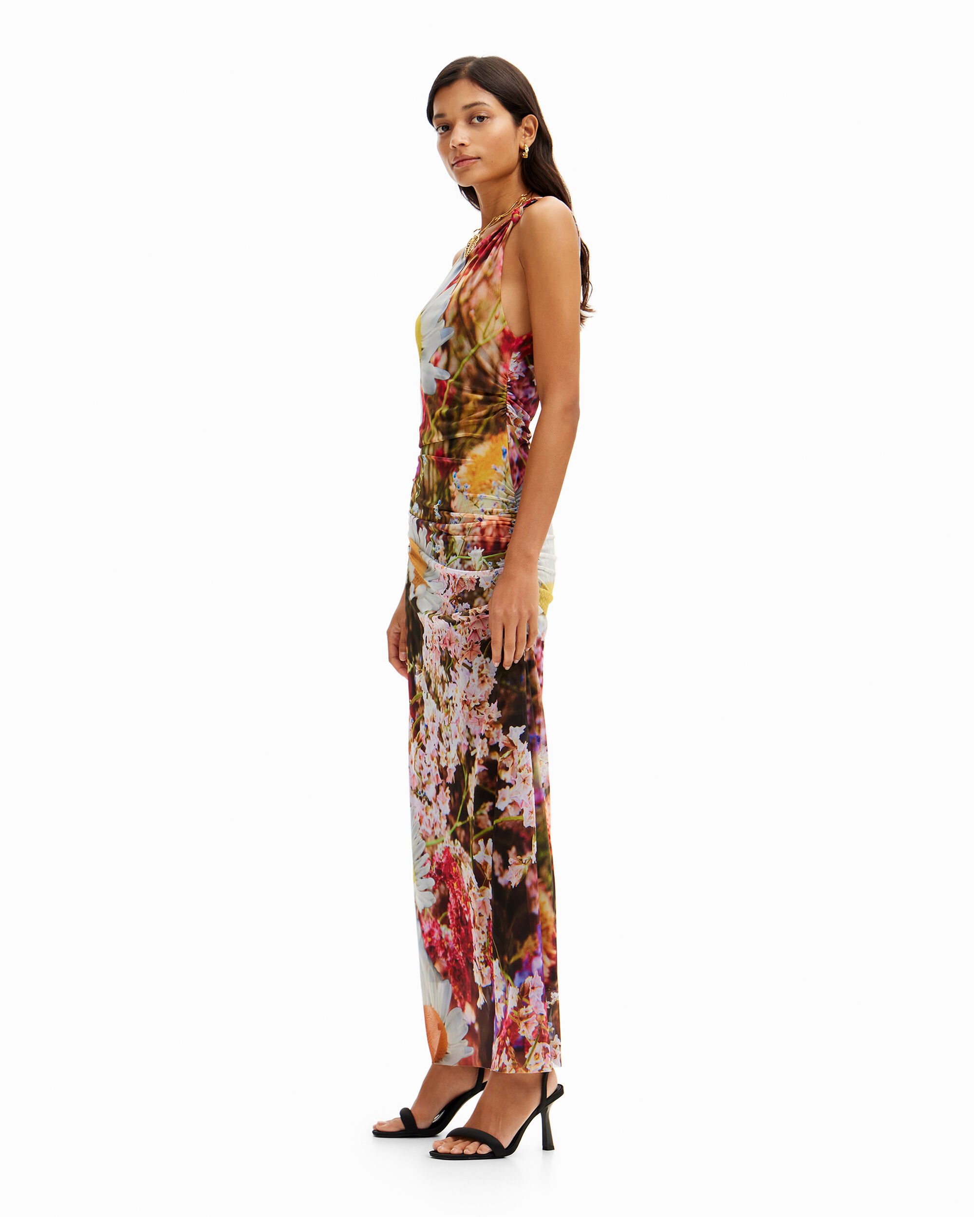 Vestido midi fotografía floral - Desigual - Multicolor Multicolor-4