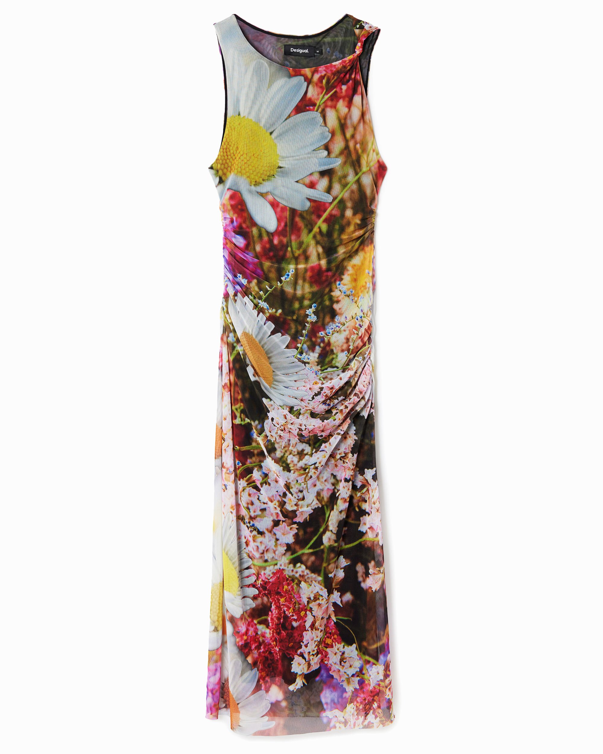 Vestido midi fotografía floral - Desigual - Multicolor Multicolor-6