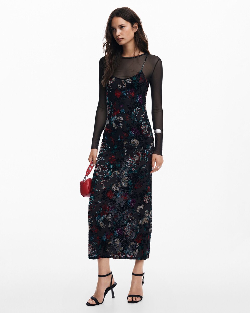 Vestido Combinado Vestidos Largos Desigual El Corte Ingles Vestido - Main Image