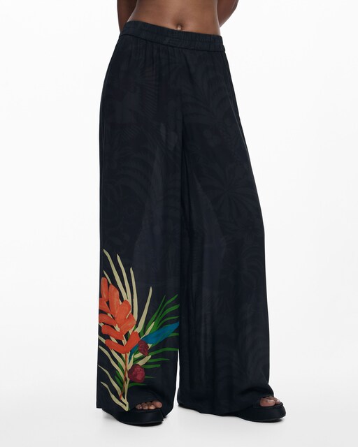 Imagen 0 de Pantalón ancho de mujer largo tropical