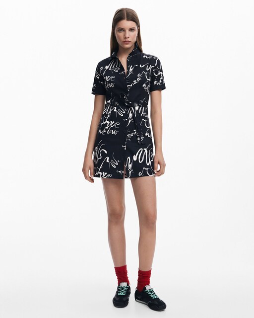 Imagen 0 de Vestido corto estampado