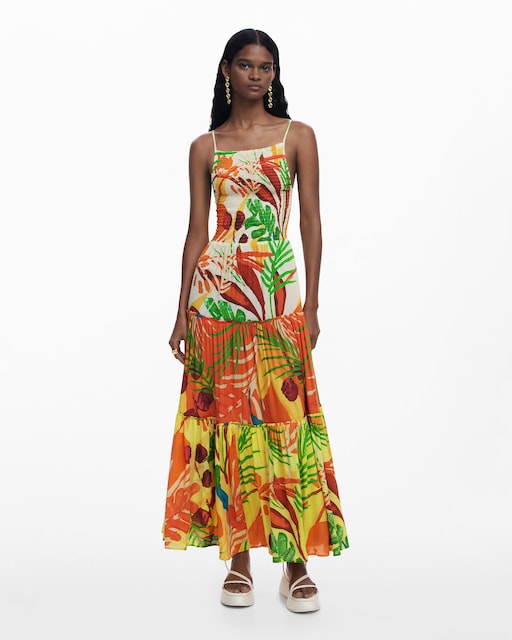Imagen 0 de Vestido volantes tropical