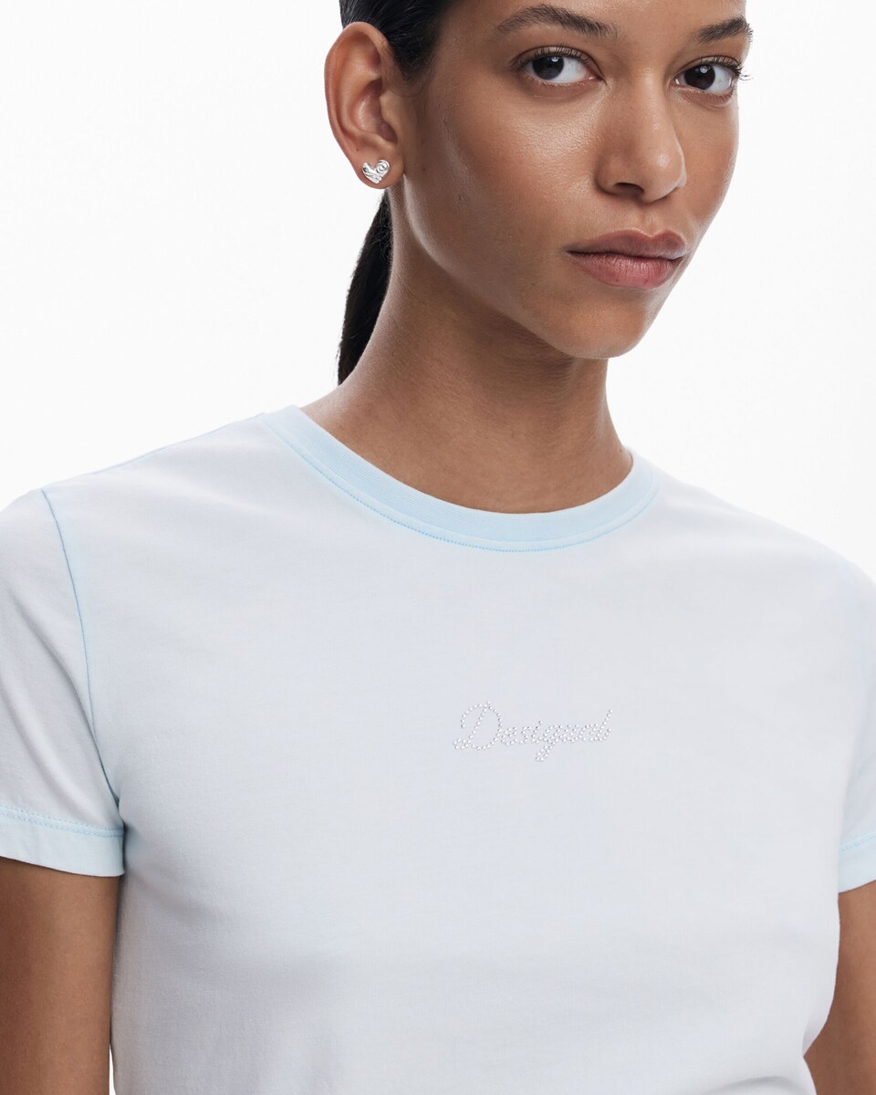 Camiseta Desigual Mujer - Manga Larga Con Estampado Periódico