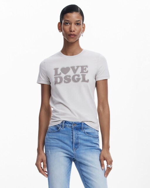 Imagen 0 de Camiseta de mujer lisa texto