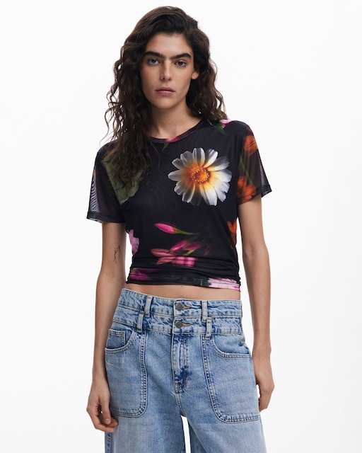 Imagen 0 de Camiseta de mujer tul estampada