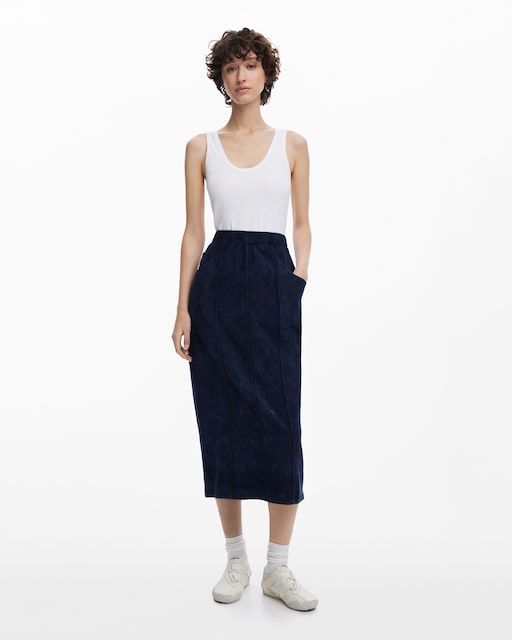 Imagen 0 de Vestido midi combinado