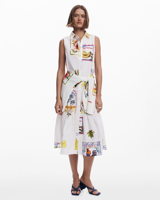 Imagen 0 de Vestido camisero postales