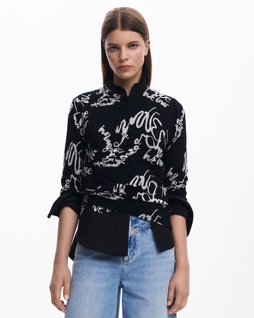 Imagen 0 de Jersey de mujer estampado arty
