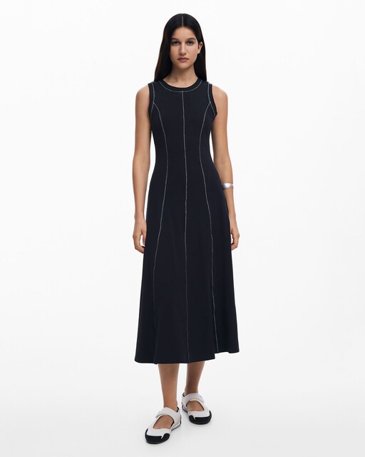 Imagen 0 de Vestido costuras evasé