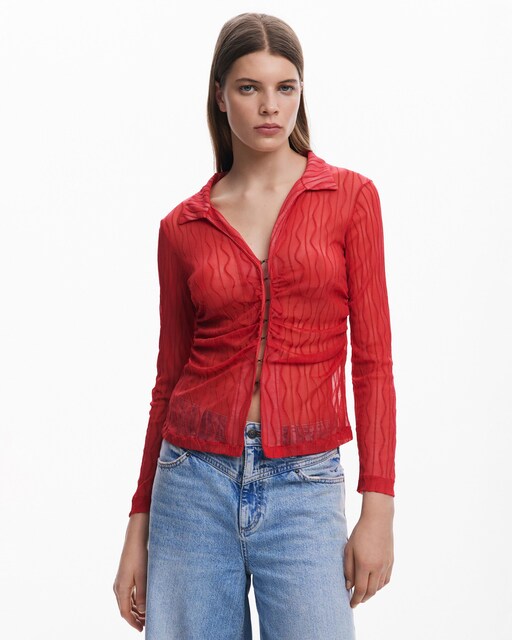 Imagen 0 de Camiseta de mujer semitransparente