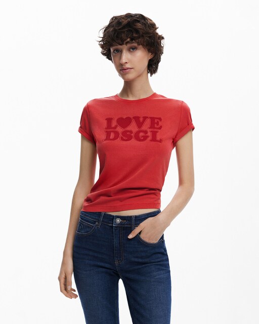 Imagen 0 de Camiseta de mujer lisa texto
